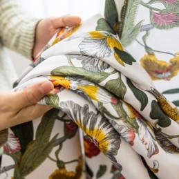 Gardiner Med Bladprint I Amerikansk Stil I Polyester