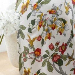 Gardiner Med Bladprint I Amerikansk Stil I Polyester