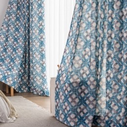 Bomuldsgardin Skræddersyet Gardin Med Tryk I Nordisk Stil