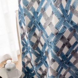 Bomuldsgardin Skræddersyet Gardin Med Tryk I Nordisk Stil