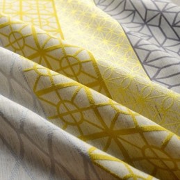 Nordisk Mørklægningsgardin I Bomuld Og Hør, Specialfremstillet, Geometrisk Jacquard Til Stue, Soveværelse