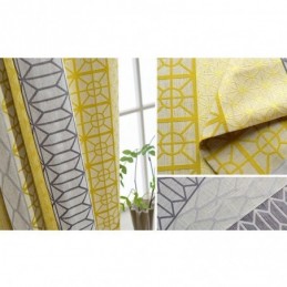 Nordisk Mørklægningsgardin I Bomuld Og Hør, Specialfremstillet, Geometrisk Jacquard Til Stue, Soveværelse