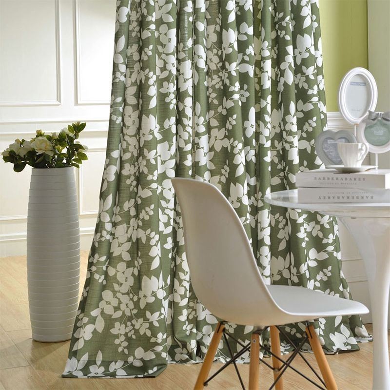 Mørklægningsgardin Skræddersyet Gardin I Nordisk Stil Med Blomsterprint Til Stue Og Soveværelse