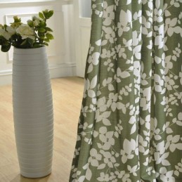 Mørklægningsgardin Skræddersyet Gardin I Nordisk Stil Med Blomsterprint Til Stue Og Soveværelse