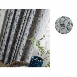 Mørklæggende Gardin I Hør, Specialfremstillet, Nordisk Plante, Broderet Til Stue, Soveværelse