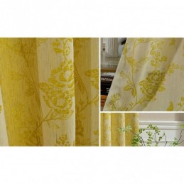 Nordiske Mørklægningsgardiner Blomsterjacquard Polybomuldsgardin Skræddersyet Gardin Til Stue/Soveværelse