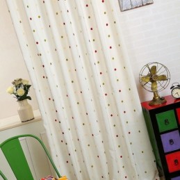 Broderet Gardin I Bomuld,...