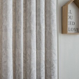 Nordisk Mørklægningsgardin, Specialfremstillet, Gardin I Hør, Plante, Jacquard, Til Stue, Soveværelse
