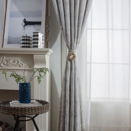 Nordisk Mørklægningsgardin, Specialfremstillet, Gardin I Hør, Plante, Jacquard, Til Stue, Soveværelse