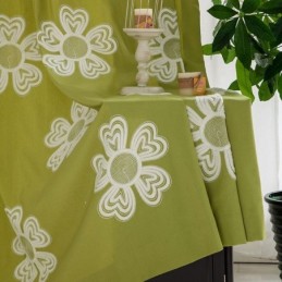 Nordisk Stil Broderet Gardin Skræddersyet Gardinblomst Polycotton Til Stue Soveværelse