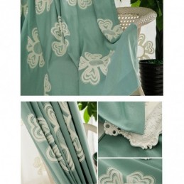 Nordisk Stil Broderet Gardin Skræddersyet Gardinblomst Polycotton Til Stue Soveværelse