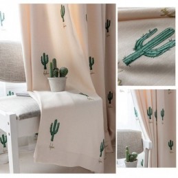 Gardiner I Børnestil Med Broderet Kaktus