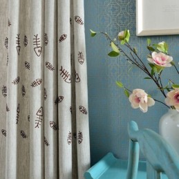 Nordisk Mørklægningsgardin Specialfremstillet Gardin Fiskebensgardin Jacquard Til Stue Soveværelse