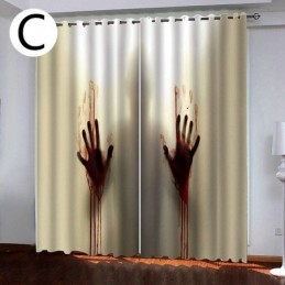 Gardin Efter Mål Gardin Horror Castle Digitaltryk Amerikanske Gardiner
