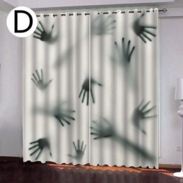 Gardin Efter Mål Gardin Horror Castle Digitaltryk Amerikanske Gardiner