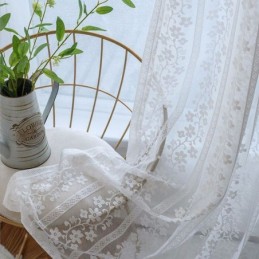 Fransk Blonde Floret Voile...