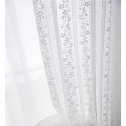 Fransk Blonde Floret Voile Transparent Gardin Skræddersyet Gardinpanel Balkon Stue En