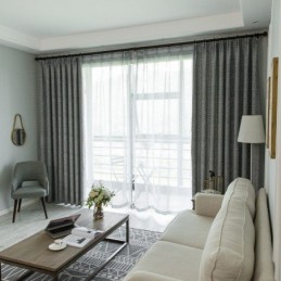Gardin Efter Mål Gardin Med Bladeprint Amerikanske Mørklægningsgardiner