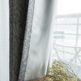 Gardin Efter Mål Gardin Med Bladeprint Amerikanske Mørklægningsgardiner