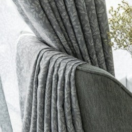 Gardin Efter Mål Gardin Med Bladeprint Amerikanske Mørklægningsgardiner