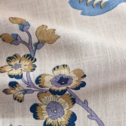 Amerikanske Gardiner Med Blomsterprint Og Mørklægningsgardiner
