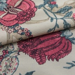 Gardin I Polybomuld, Specialfremstillet, Mørklægningsgardiner Med Amerikansk Blomsterprint