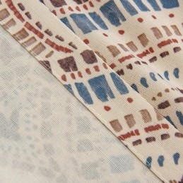 Polycotton Trykte Gardiner Med Mørklægningsgardiner I Amerikansk Vintage Mønster