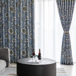 Gardiner American Vintage Blomster Printet Mørklæggende
