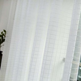Nordisk Enkelt, Transparent Gardin, Skræddersyet, Hvidt Tern, Jacquard, Stof Til Stue, Soveværelse