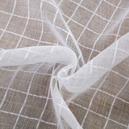 Nordisk Enkelt, Transparent Gardin, Skræddersyet, Hvidt Tern, Jacquard, Stof Til Stue, Soveværelse