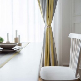 Nordisk Moderne Jacquard Gardin Skræddersyet Gardin Kontraststriber Stue Soveværelse Arbejdsværelse Stof