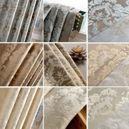 Europæisk Max Mørklægningsgardin Skræddersyet Gardin Luksus Damaskus Jacquard Soveværelse