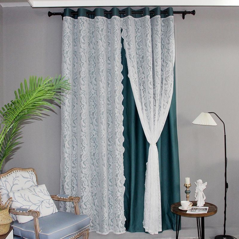 Nordisk Mørklægningsgardin Skræddersyet Gardin Plante Jacquard Stof Garn Integreret