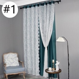Nordisk Mørklægningsgardin Skræddersyet Gardin Plante Jacquard Stof Garn Integreret