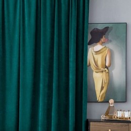 Chenille Mørklægningsgardiner Ensfarvet Nordisk Stil Til Stue/Soveværelse