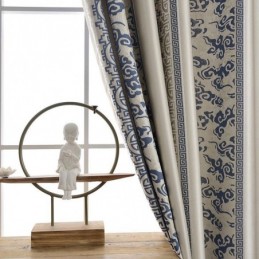 Nordiske Mørklægningsgardiner I Jacquard Til Stue/Soveværelse