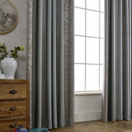 Nordiske Mørklægningsgardiner I Jacquard Til Stue/Soveværelse