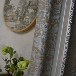 Nordiske Mørklægningsgardiner I Jacquard Til Stue/Soveværelse