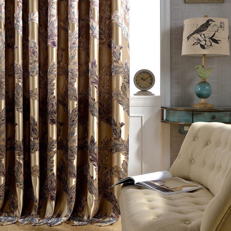 Nordisk Mørklægningsgardin, Specialfremstillet, Gardin Med Fjer, Jacquard, Til Stue, Soveværelse