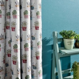 Nordisk Mørklægningsgardin, Specialfremstillet, Gardin, Potteplante, Trykt Til Stue, Soveværelse