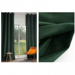 Mørkegrøn Flannel Mørklægningsgardin Skræddersyet Minimalistisk Ensfarvet Stof Stue Soveværelse