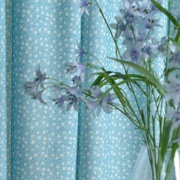 Mørklæggende Gardin I Bomuld, Målrettet, Nordisk Blomsterprint, Til Stue/Soveværelse