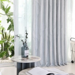 Mørklæggende Gardin Med Bladeprint, Specialfremstillet Gardin, Nordisk Til Stue, Soveværelse