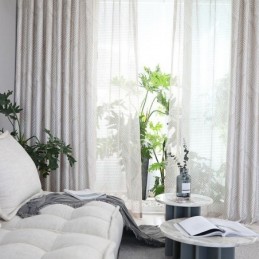 Mørklæggende Gardin Med Bladeprint, Specialfremstillet Gardin, Nordisk Til Stue, Soveværelse