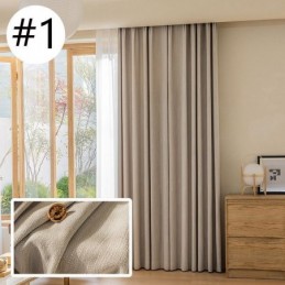 Moderne Mørklægningsgardiner Ensfarvet Jacquard Til Stuen