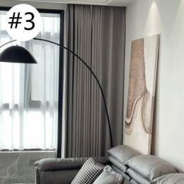 Moderne Mørklægningsgardiner Ensfarvet Jacquard Til Stuen