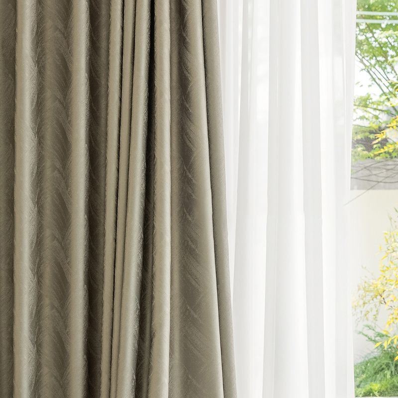 Højt Mørklægningsgardin, Skræddersyet, Præcisionsjacquard, Til Soveværelse, Stue