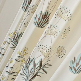 Retro Landligt Halvmørklæggende Gardin Skræddersyet Gardin Til Stue Med Blomsterprint