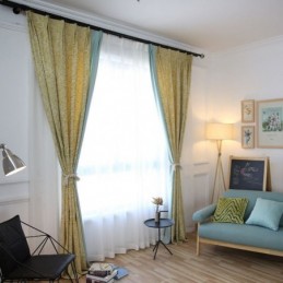 Moderne Bomuldsgardin, Specialfremstillet, Gardinplante, Jacquard, Til Stue, Soveværelse