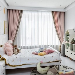 Moderne Syning Gardin Skræddersyet Houndstooth Mørklægningsgardin Til Stue Soveværelse